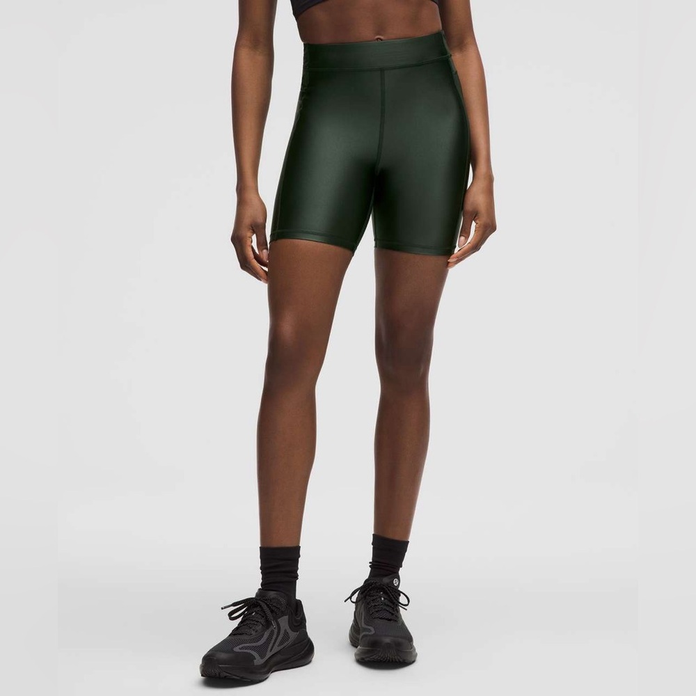 Lululemon Satin Shine High-Rise Short 6" Rainforest Green